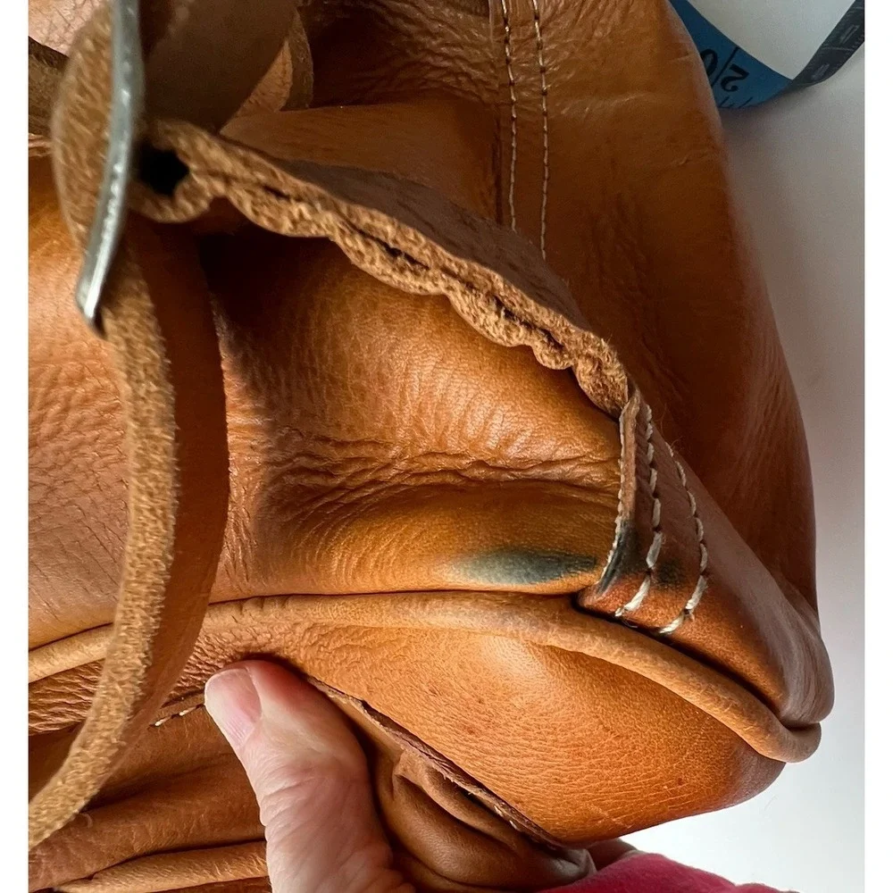 Unbranded handmade leather backpack brown